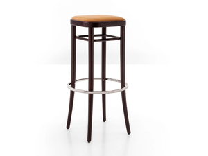 VIENNA 144 - High upholstered beech barstool _ Wiener GTV Design